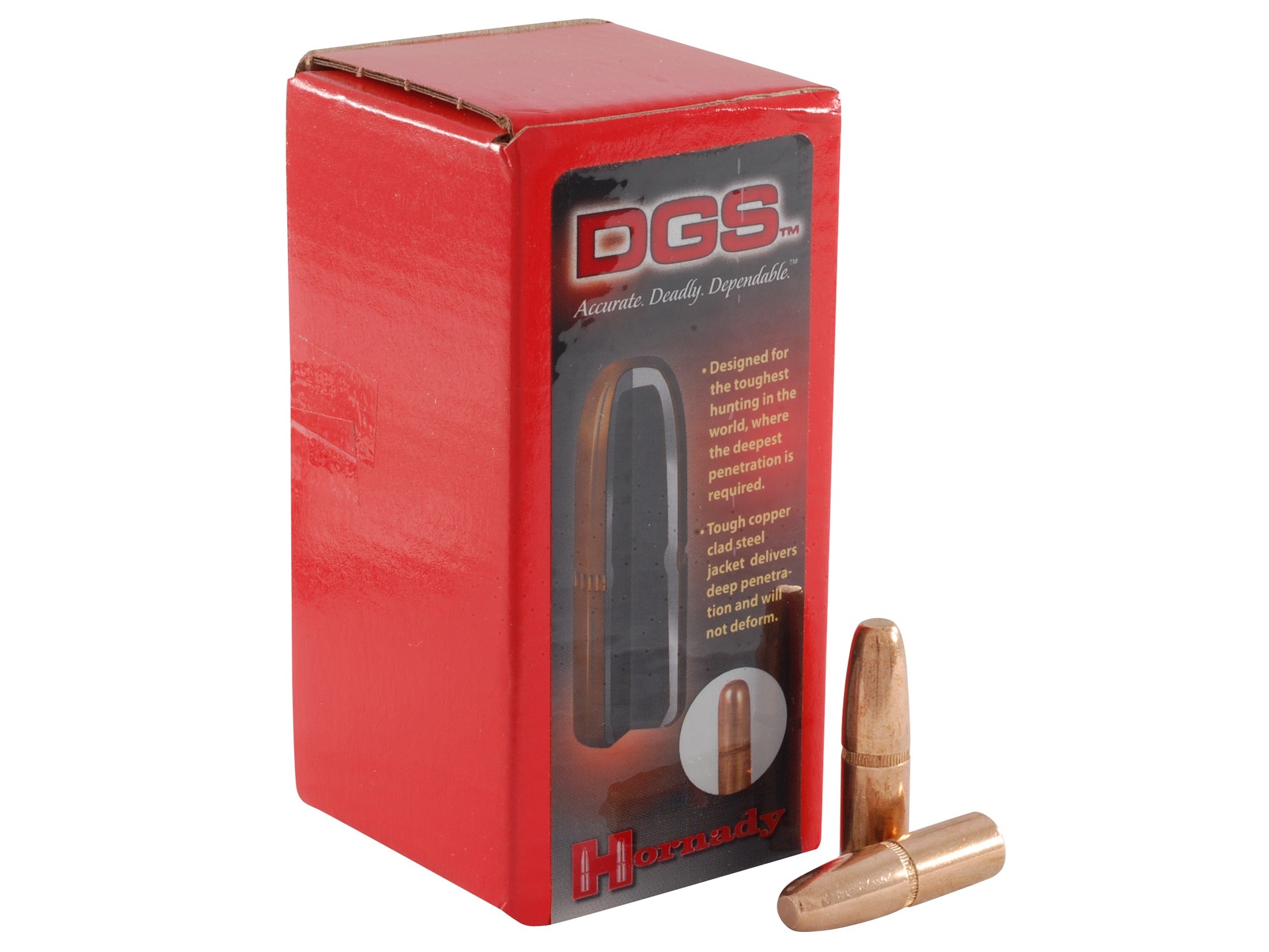 Hornady Bullets 9.3mm (.366 Diameter) 300 Gr. DGS Flat Nose Solid- Box of 50- 3565