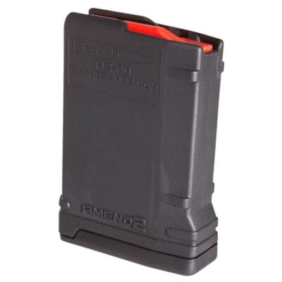 Amend2 AR-15 5.56x45mm Mod2 10-Round Magazine with Red Follower- Black Polymer