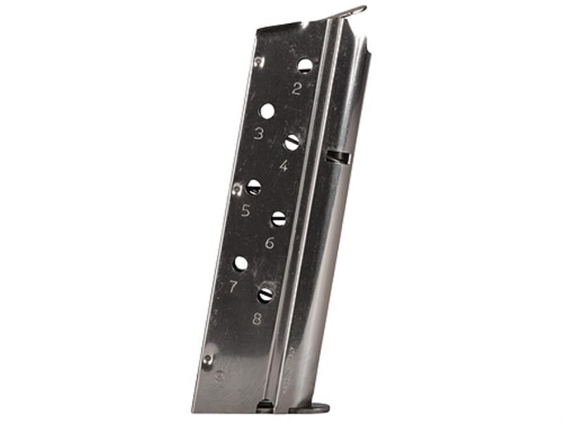 Mec-Gar 1911 Government / Commander .40 S&W 8-Round Magazine- Nickel Steel- MGCGOV40N