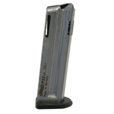 Walther P22 .22 Long Rifle 10-Round Magazine- Steel Nickel Plated- 512602