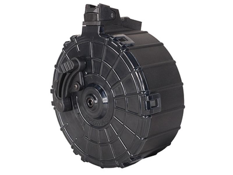 ProMag Saiga 12 Gauge Magazine 20-Round Drum- Polymer Black- SAI-A6