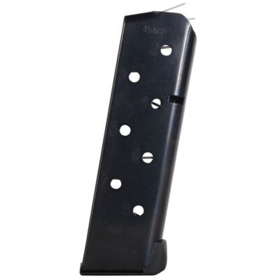 Chip McCormick Power Mag 1911 Officer/Compact .45 ACP 8-Round  Magazine with Base Pad- Steel Black- 16132-C
