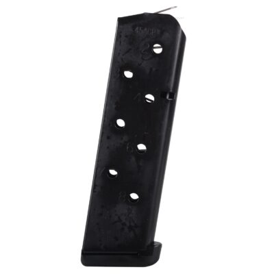 Chip McCormick Combat Power Mag 1911 Government/Commander .45 ACP 8-Round Magazine with Base Pad- Steel Black- 16131-C