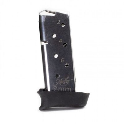 Kimber Micro-9 9mm Luger 7-Round Magazine, W/ Hogue Grip Extender- Stainless Steel- 4000905