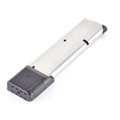 Wilson Combat 1911 Government, Commander .45 ACP 10-Round Full Size Magazine with Wrap Around Base Pad- Stainless Steel- 4745FS10