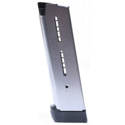 Wilson Combat 1911 Government .45 ACP 8-Round Full-Size Magazine with Extended Base Pad- Stainless Steel- 47DE