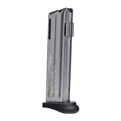 Walther P22Q .22 Long Rifle 10-Round Magazine with Finger Rest- Stainless steel- 512604