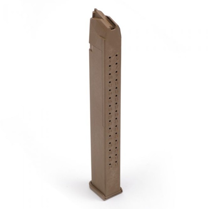 Toolman Tactical Glock 9mm Luger 35-Round Magazine- FDE- GL35C