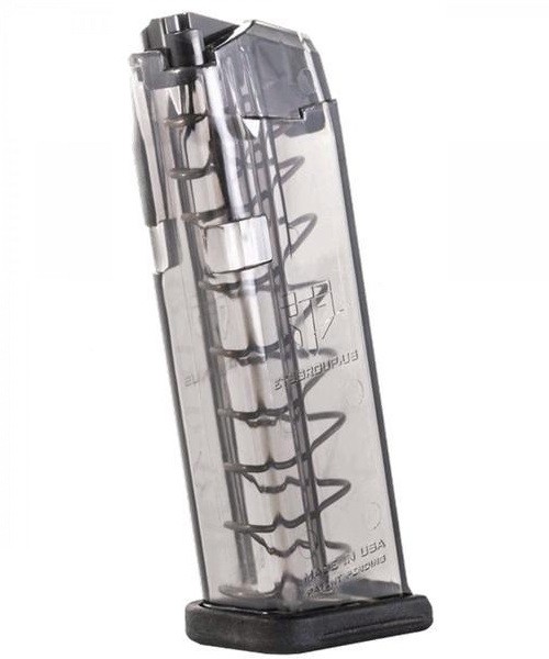 Elite Tactical Systems Glock G19/G26 9mm Luger 10-Round Magazine- Translucent Polymer- GLK-19-10