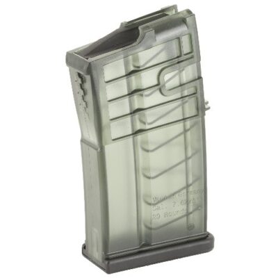 H&K HK 417/MR762 7.62mm 20-Round Magazine- Translucent Black Polymer- 234708S