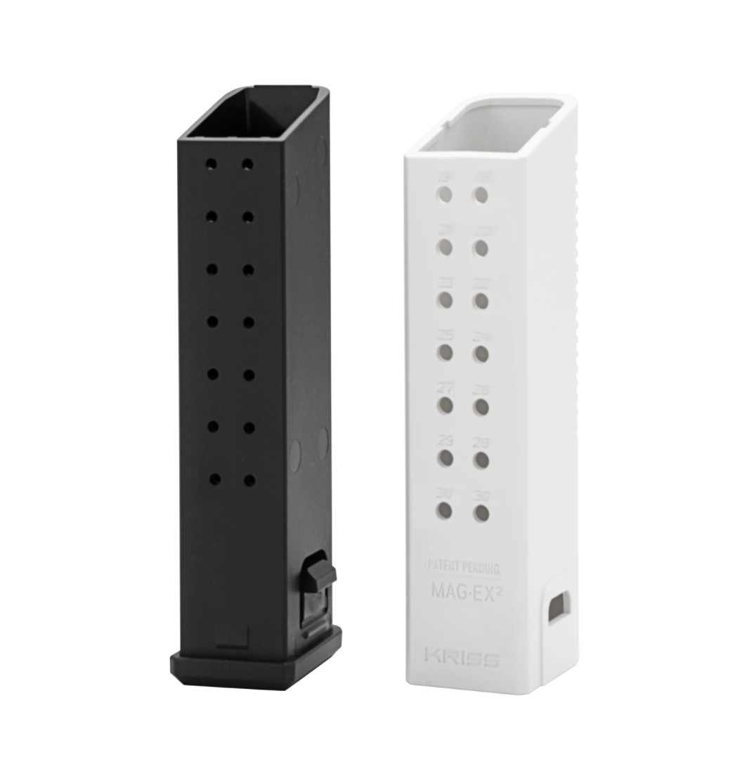 KRISS MAGEX2 Glock G20 10mm 33-Round Extension Kit, Alpine White- Pack of 3- KVA-MX2K10AP01