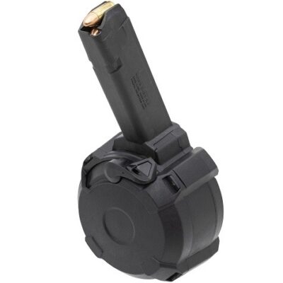 MAGPUL PMAG D-50 GL9 9mm Luger 50-Round Drum Magazine- Polymer Black- MAG1033-BLK
