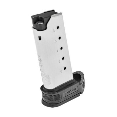 Springfield Armory XD-S Mod2 .45 ACP 6-Round Extended Magazine- w/ Grip Sleeve- Stainless Steel- XDSG5006