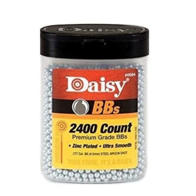 an image of the product Daisy PrecisionMax Steel .177 Caliber/4.5mm Zinc Plated Steel BB's- Bottle of 2400 - 980024-446