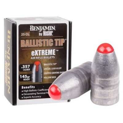 an image of the product Benjamin Nosler Extreme .357 Caliber 145 Gr. Extreme Ballistic Tip Airgun Bullets- Box of 25 - BPN357