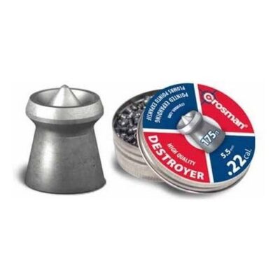 an image of the product Crosman Destroyer .22 Caliber/5.5mm Pointed Expanding Pellets- Tin of 175 - DES22