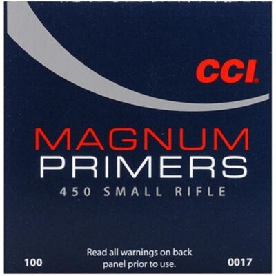CCI Small Rifle Magnum Primers #450- Box of 1000 (HAZMAT Fee Required)- 17