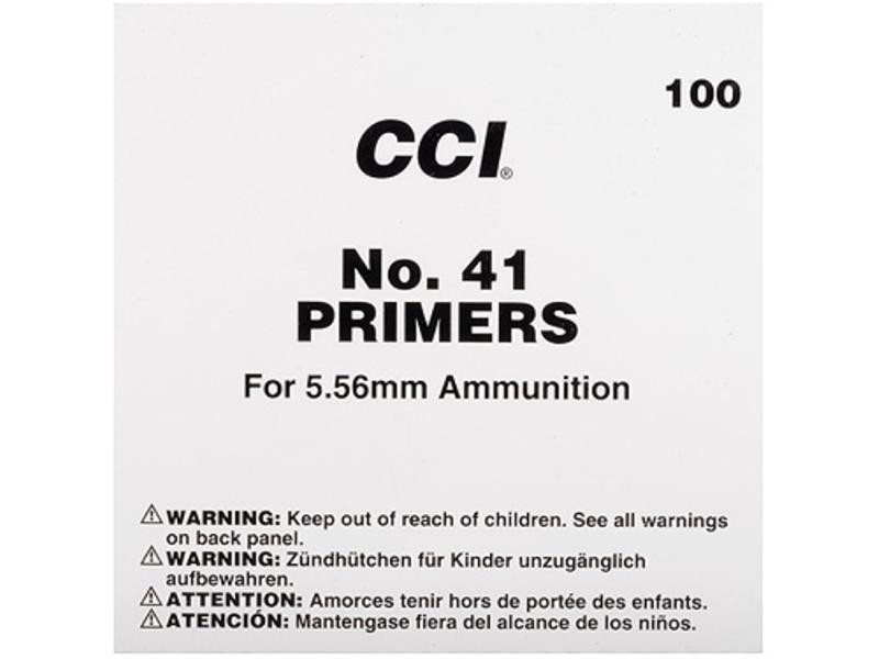 CCI Small Rifle 5.56mm NATO Military Primers M41- Box of 1000 (HAZMAT Fee Required)- CCI-0001