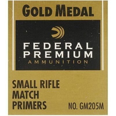 Federal Premium Gold Medal Small Rifle Match Primers #205M- Box of 1000 (HAZMAT Fee Required)- GM205M