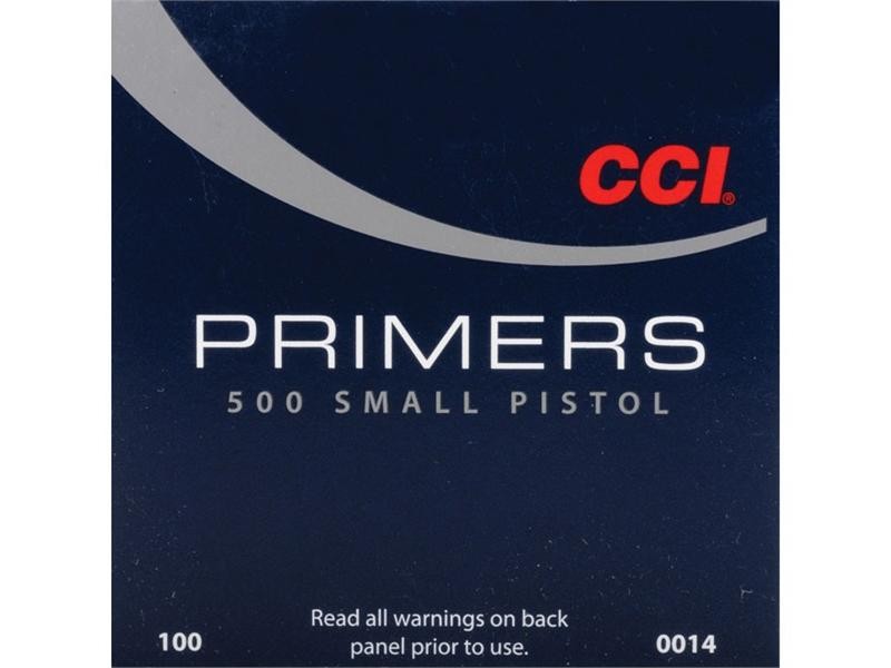 CCI Small Pistol Primers #500- Box of 1000 (HAZMAT Fee Required)- 14