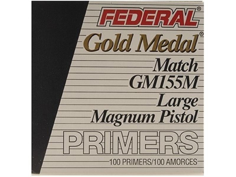 Federal Premium Gold Medal Large Pistol Magnum Match Primers #155M- Box of 1000 (HAZMAT Fee Required)- GM155M