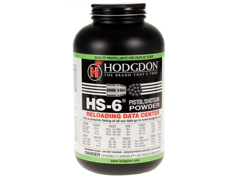 Hodgdon HS6 Smokeless Powder- 1 Lb. (HAZMAT Fee Required)- HHS61