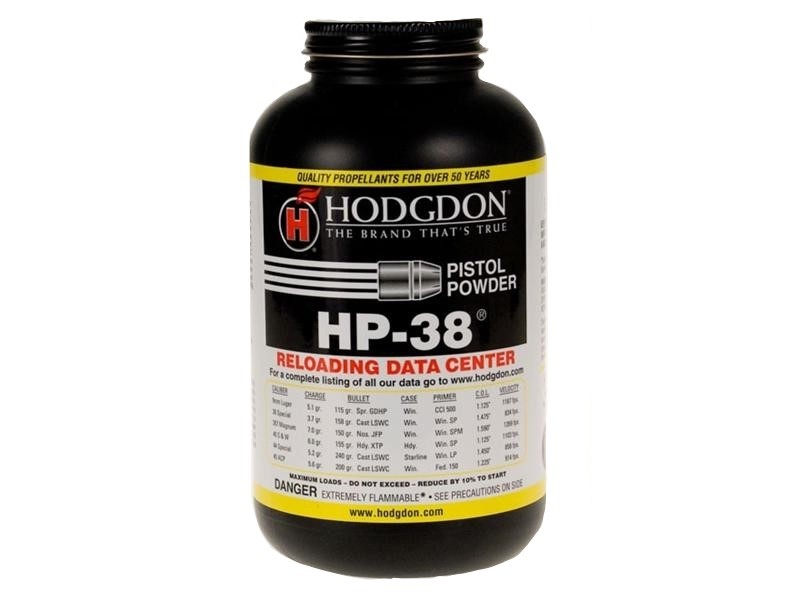 Hodgdon HP38 Smokeless Powder- 1 Lb. (HAZMAT Fee Required)- HHP381