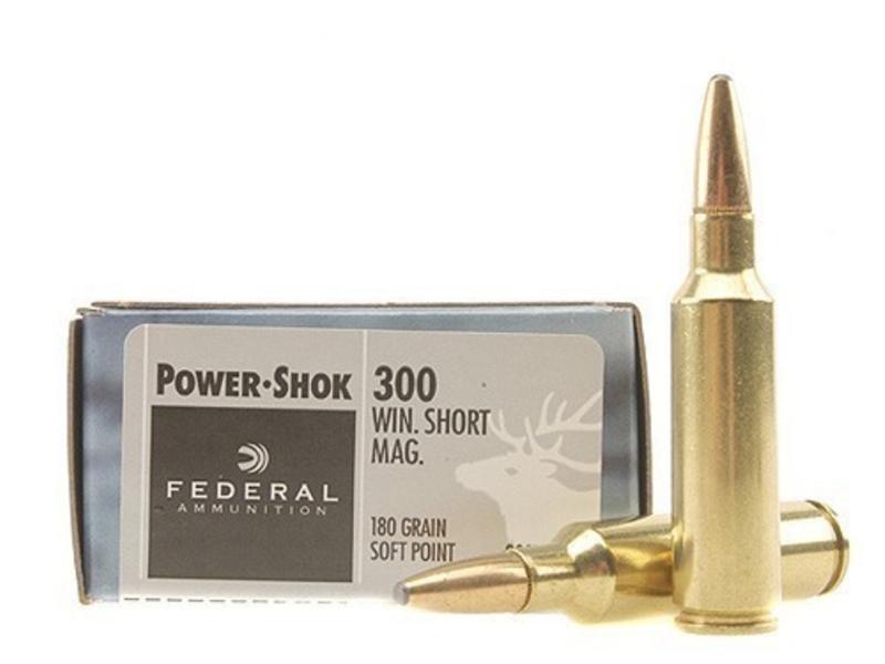 Federal Power-Shok .300 Winchester Short Magnum (WSM) 180 Gr. Soft Point- Box of 20