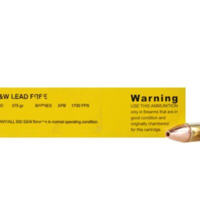 Buffalo Bore .500 S&W Magnum 375 Gr. Barnes XPB Solid Copper Hollow Point- Lead-Free- Box of 20