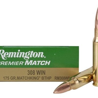 Remington Premier Match .308 Winchester 175 Gr. Sierra MatchKing Hollow Point- Box of 20