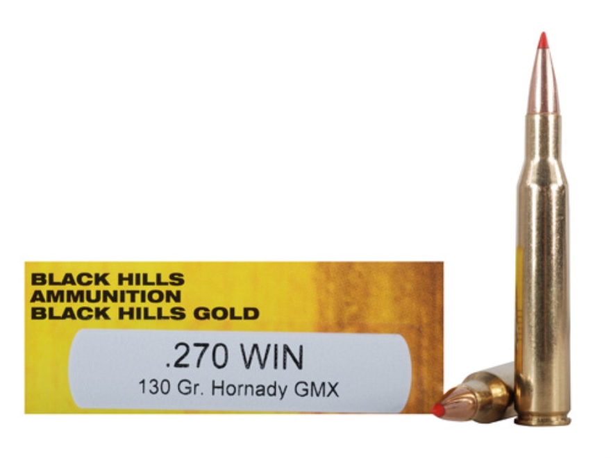 Black Hills Gold .270 Winchester 130 Gr. Hornady GMX- Lead-Free- Box of 20