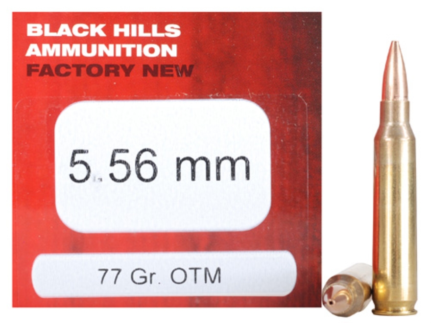 Black Hills 5.56x45mm NATO 77 Gr. Sierra Open Tip Match (OTM)- Box of 50