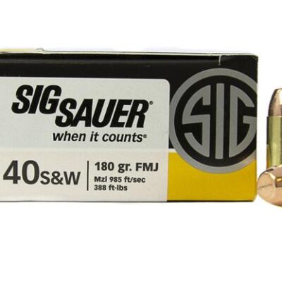 SIG SAUER Elite Performance .40 S&W 180 Gr. Full Metal Jacket- Box of 50