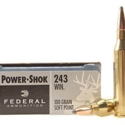 Federal Power-Shok .243 Winchester 100 Gr. Soft Point- Box of 20