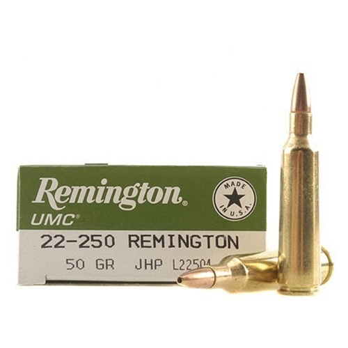 Remington UMC .22-250 Remington 50 Gr. Jacketed Hollow Point- Box of 20