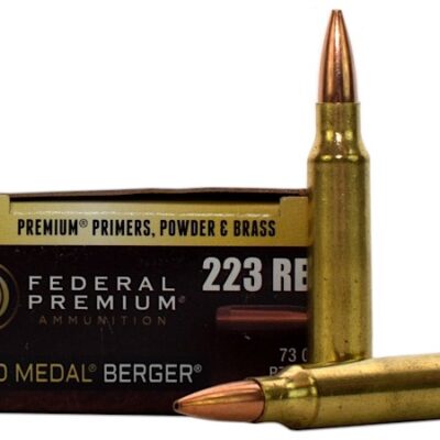Federal Premium Gold Medal Berger .223 Remington 73 Gr. Berger Hybrid Hollow Point Boat Tail- Box of 20