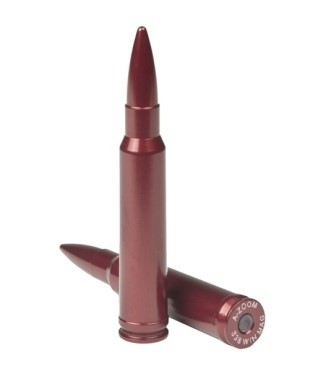 an image of the product A-ZOOM Action Proving Dummy Round, .338 Winchester Magnum, Snap Cap, Package of 2- 12230
