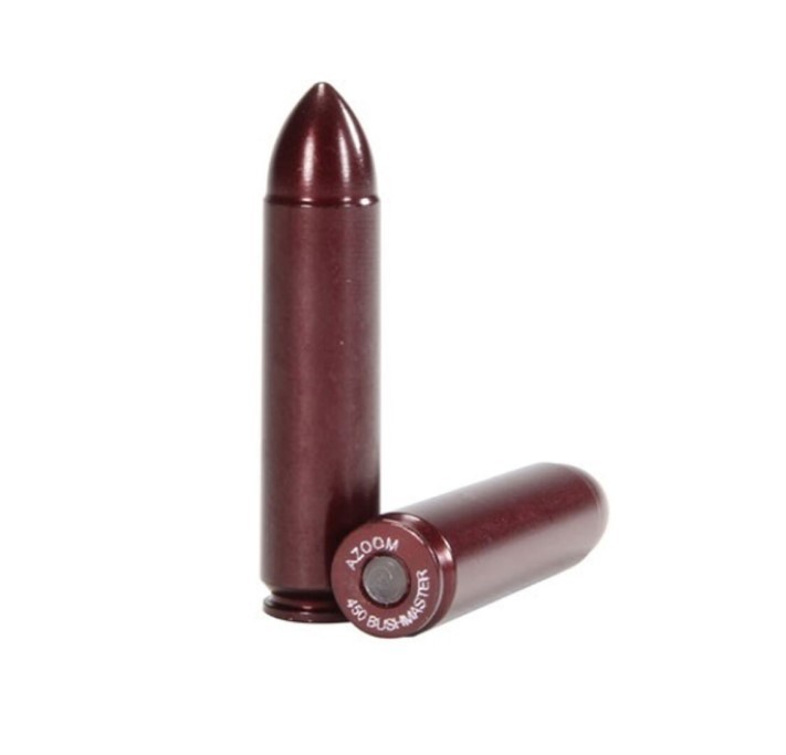 an image of the product A-ZOOM Action Proving Dummy Round, .450 Bushmaster, Snap Cap, Package of 2- 12303