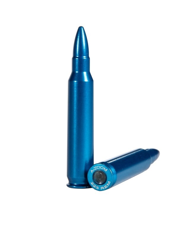 an image of the product A-ZOOM BLUE Action Proving Dummy Round, .223 Remington Snap Cap, Value Pack of 10- 12322