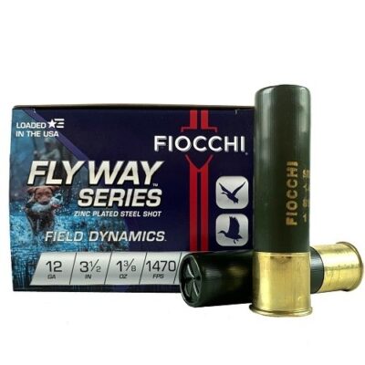 Fiocchi Flyway Series 12 Gauge 3-1/2" 1-3/8 oz #2 Zinc-Plated Steel Shot- Box of 25