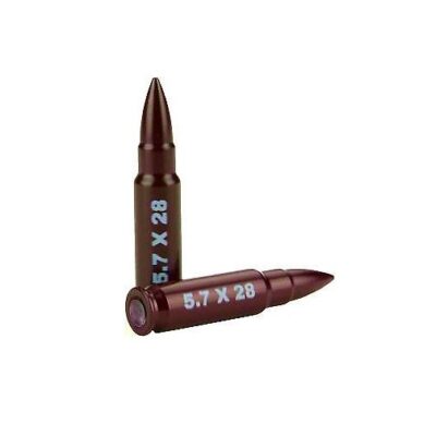 an image of the product A-ZOOM Action Proving Dummy Round, 5.7x28mm, Snap Cap, Package of 5- 15130