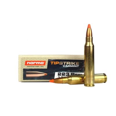 Norma TipStrike Varmint .223 Remington 55 Gr. Polymer Tip Flat Base- Box of 20