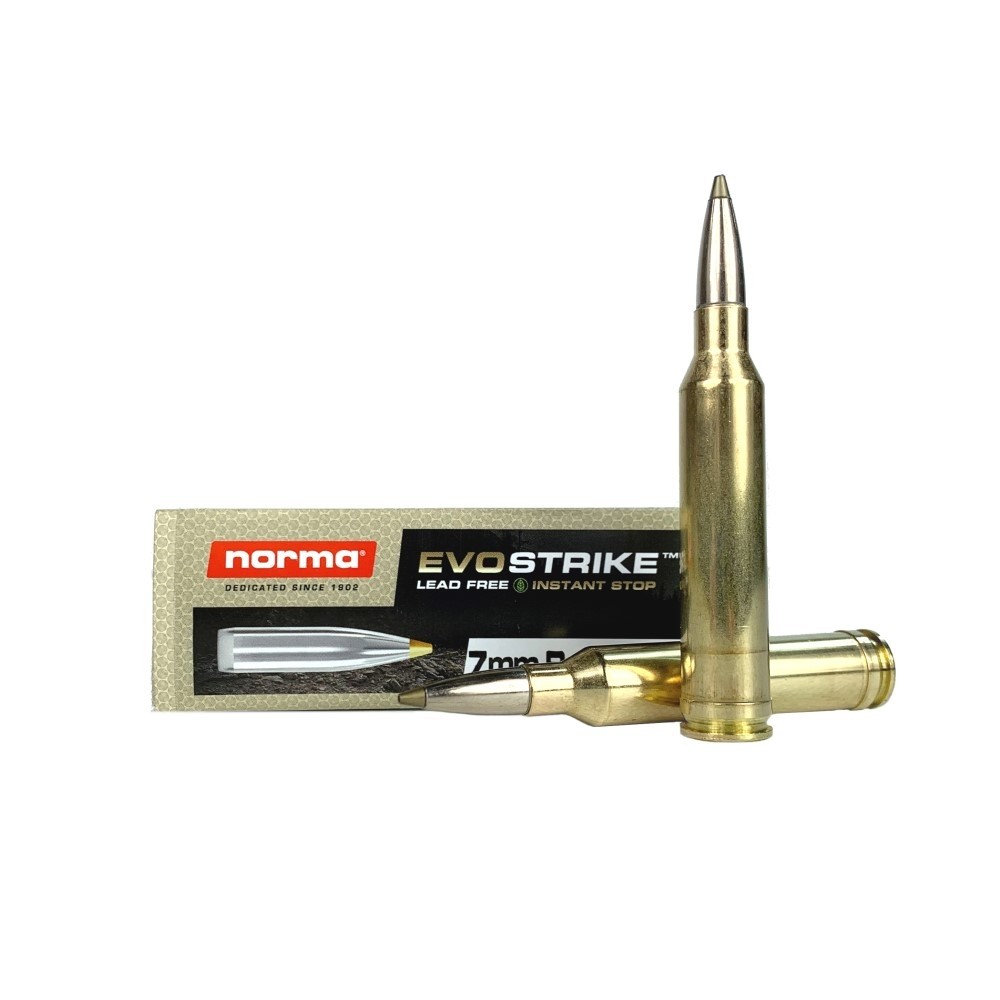 Norma EvoStrike 7mm Remington Magnum 127 Gr. Polymer Tip Boat Tail- Lead Free- Box of 20