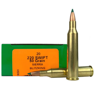 HSM .220 Swift 50 Gr. Sierra BlitzKing- Box of 20- 220SW-2-N