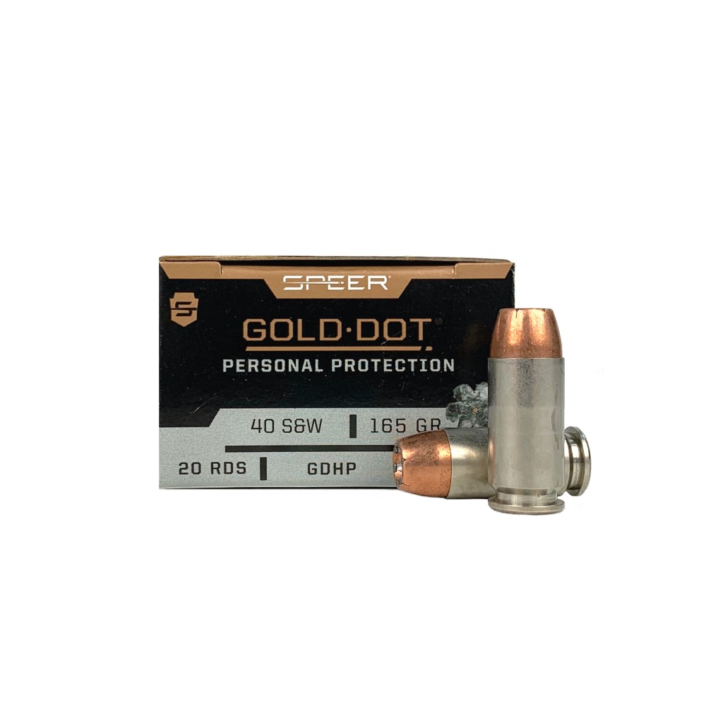 Speer Gold Dot Personal Protection .40 S&W 165 Gr. Gold Dot Jacketed Hollow Point- Box of 20