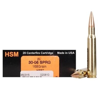 HSM Factory Blemish Trophy Gold .30-06 Springfield 168 Gr. Berger Hunting VLD Hollow Point Boat Tail- Box of 20