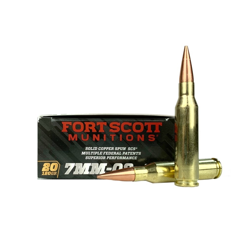Fort Scott Munitions 7mm-08 Remington 120 Gr. TUI Solid Copper Spun- Lead Free- Box of 20