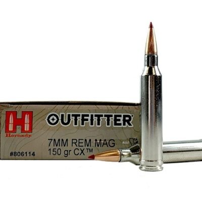 Hornady Outfitter 7mm Remington Magnum 150 Gr. CX Polymer Tip- Lead-Free- Box of 20