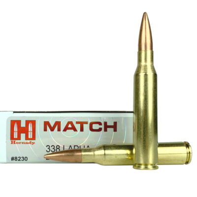 Hornady Match .338 Lapua Magnum 250 Gr. Hollow Point Boat Tail- Box of 20