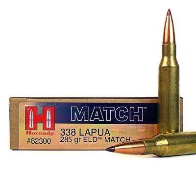 Hornady Match .338 Lapua Magnum 285 Gr. ELD Match- Box of 20